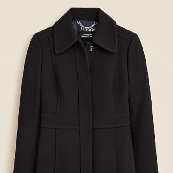 J. Crew lady day topcoat black 0 - Picture 1 of 4